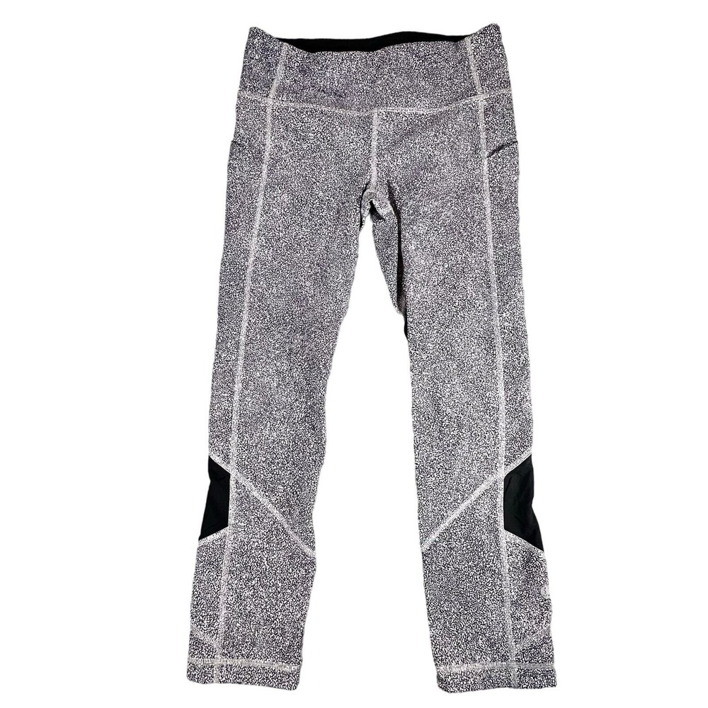 Lululemon Pace Rival Crop Leggings Womens 4 Sea Spray Mesh 22" Running Yoga Run